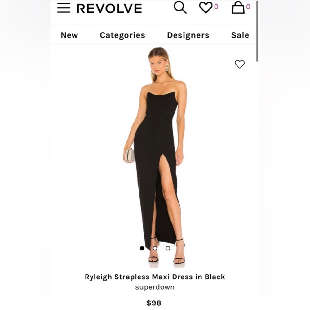 REVOLVE Superdown Ryleigh Strapless Maxi Dress in Black